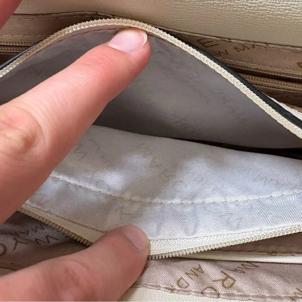 Marc New York Andrew Marc Cream Pearl Detail Crossbody Purse - Picture 7 of 16